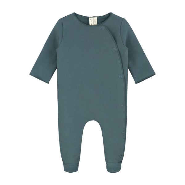 GRAY LABEL - NEWBORN SUIT WITH SNAPS BLUE GREY