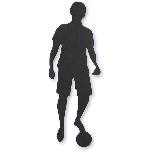 KARTONGMERKE, SVART, STR. 33X80 MM, FOTBALLSPILLER, 10STK.