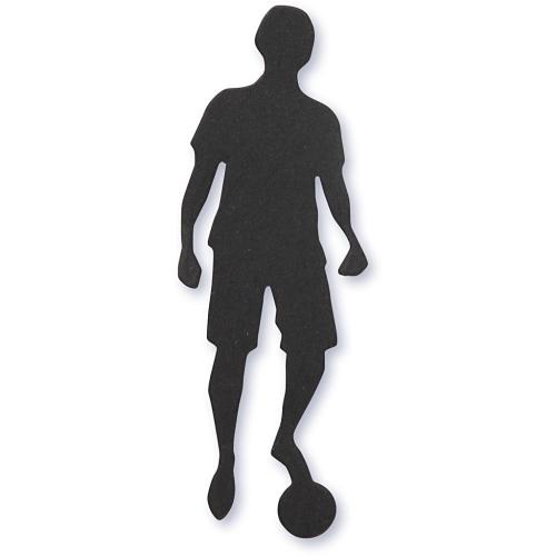KARTONGMERKE, SVART, STR. 33X80 MM, FOTBALLSPILLER, 10STK.