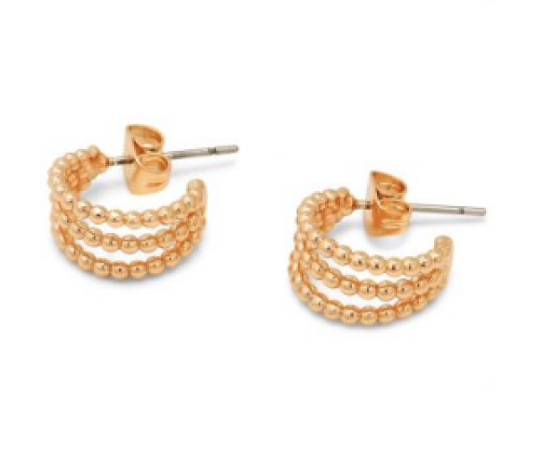 Trippel hoops øredobb - Tiny - Image 3