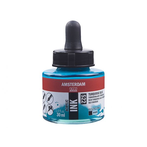 Amsterdam Ink 30ml – 522 Turquoise Blue
