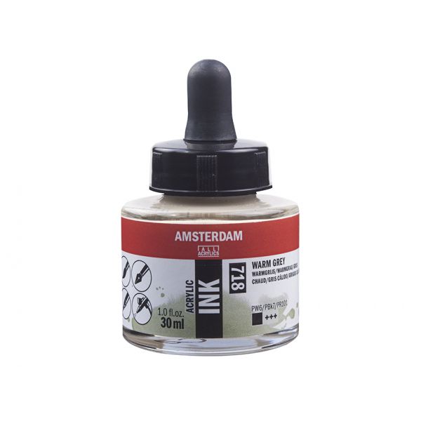 Amsterdam Ink 30ml – 718 Warm Grey