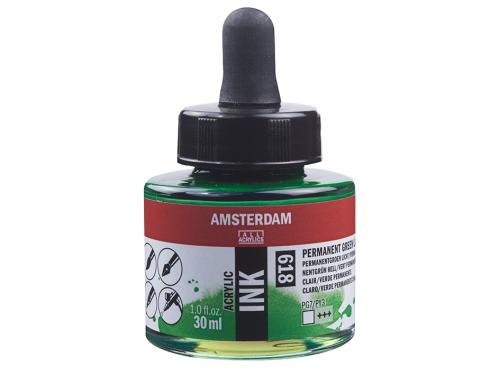 Amsterdam Ink 30ml – 618 Permament Green Light