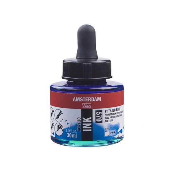 Amsterdam Ink 30ml – 570 Phthalo Blue
