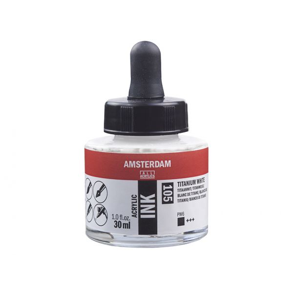 Amsterdam Ink 30ml – 105 Titanium White