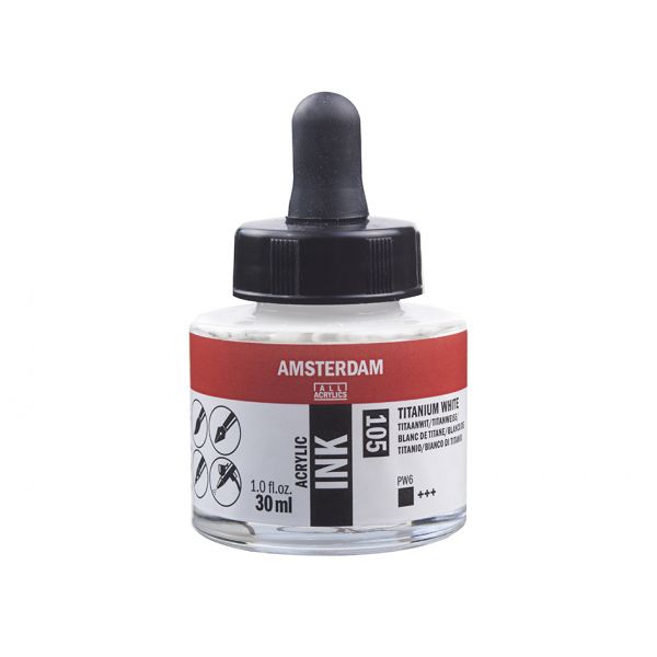 Amsterdam Ink 30ml – 105 Titanium White