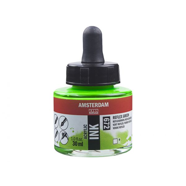 Amsterdam Ink 30ml – 672 Reflex Green