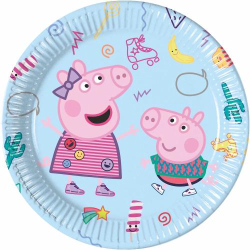 Papptallerken Peppa Pig 23 cm, 8 stk 