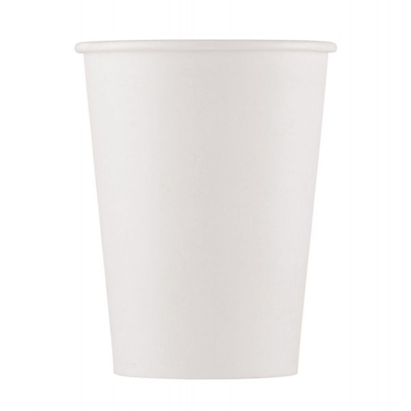 Drikkekrus i Papp Hvit 10 stk 200ml COMPOSTABLE 