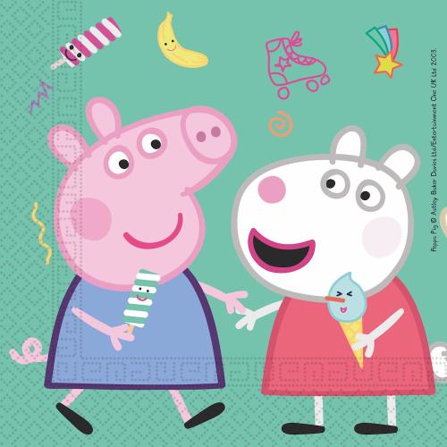 Papirservietter Peppa Pig 20 stk, 33x33cm 