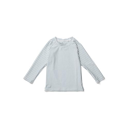 Liewood | Noah Swim Tee Seersucker - Stripe Sea Blue/White