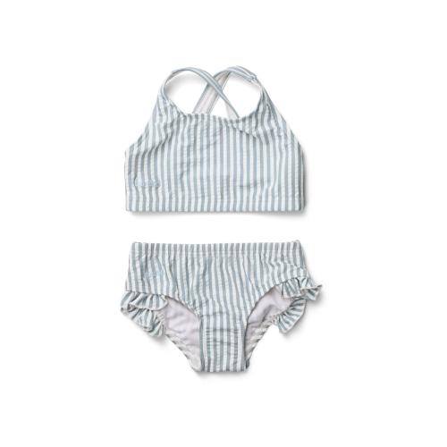 Liewood | Juliet Bikini Seersucker - Stripe Sea Blue/White
