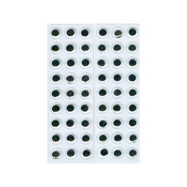 Plastøyne selvklebende – 10mm – 66stk