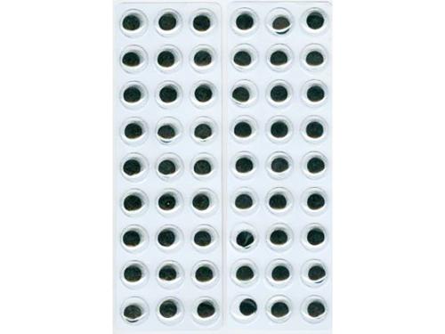 Plastøyne selvklebende – 10mm – 66stk