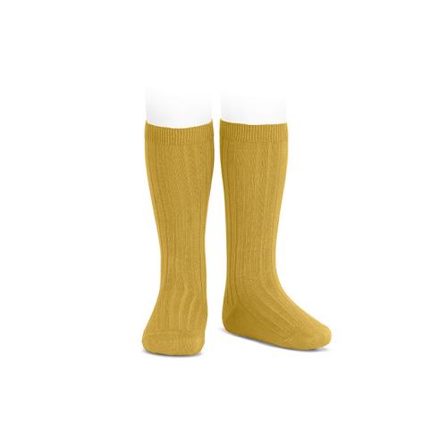 Cóndor | Knestrømper Rib - Mustard (629)
