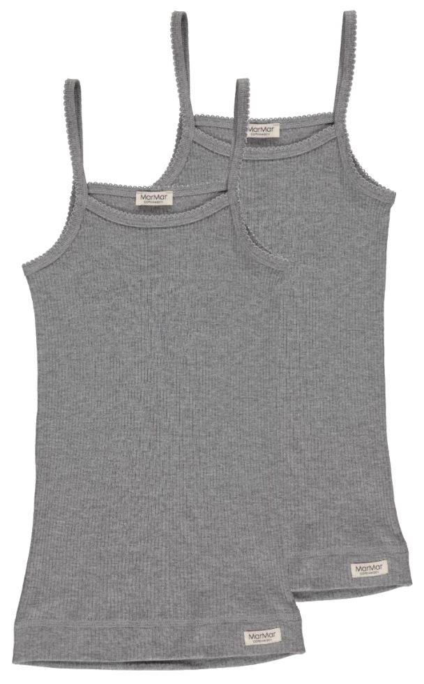 Singlet Girl 2-pk - Grey Melange