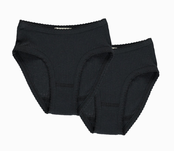 Panties Girl 2-pk - Black - Image 1