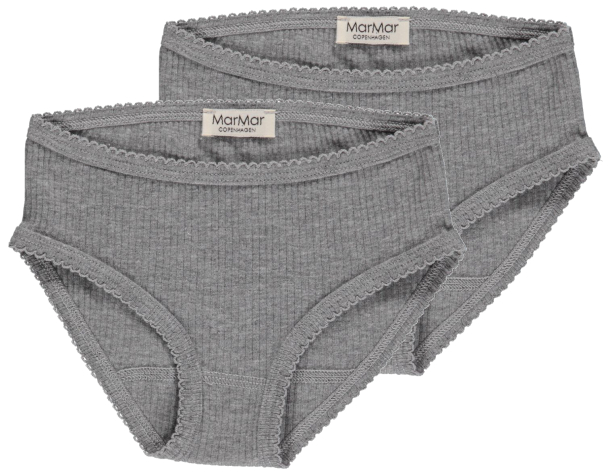 Panties Girl 2-pk - Grey Melange