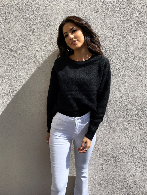 Brook Knit New Loose O-Neck - Black - Image 2