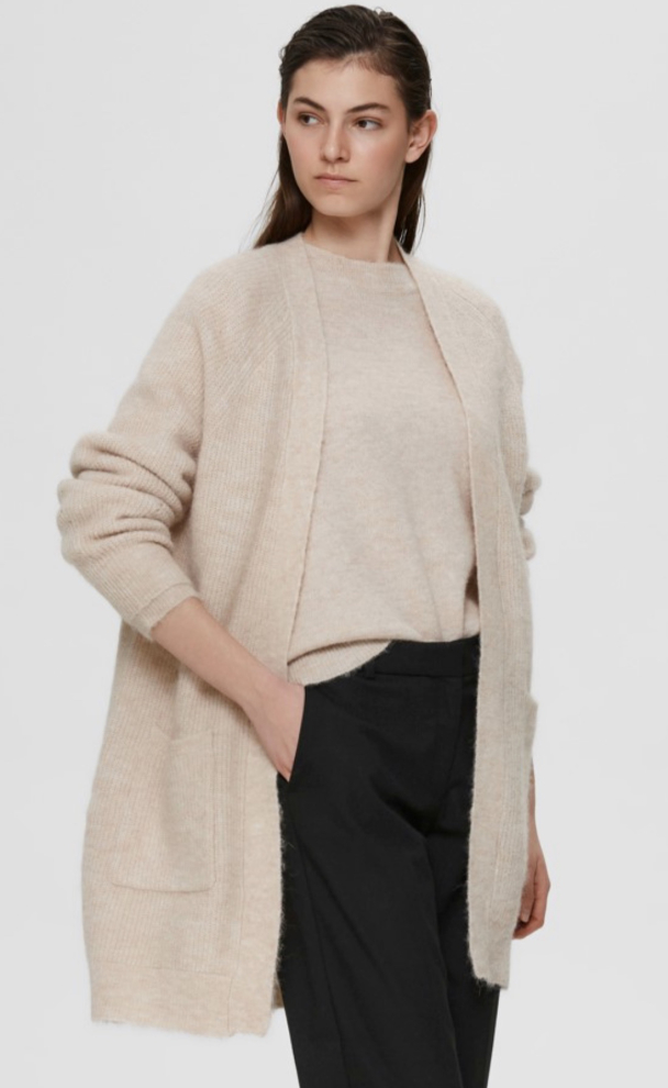 Lulu Knit Long Cardigan - Birch - Image 2