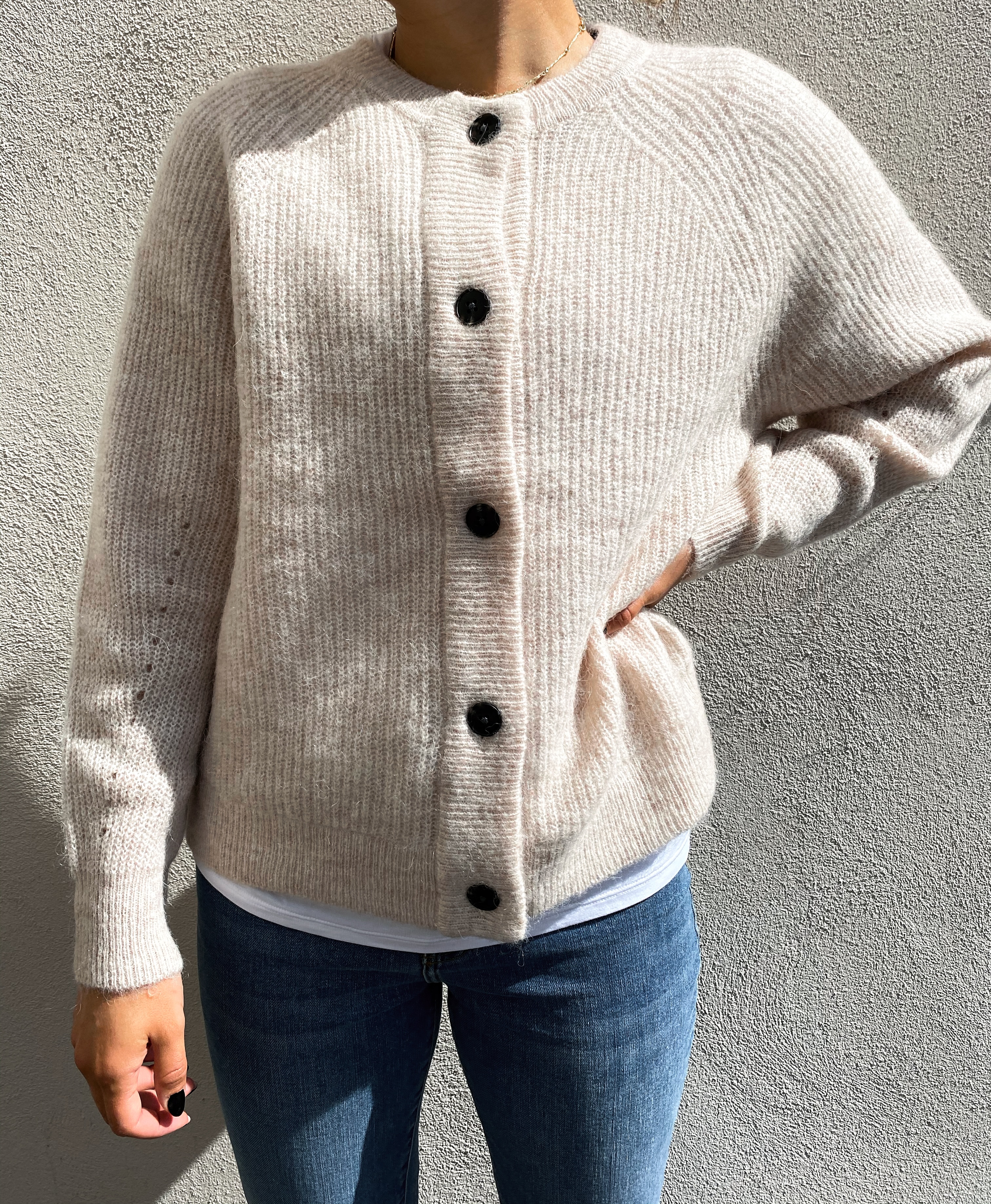 Lulu Knit Short Cardigan - Birch Selected Femme - Seven Tønsberg