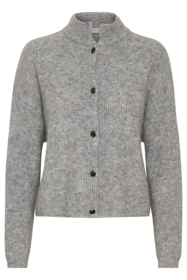 Debbie Short Cardigan High-Rise Grey Melange - Image 2