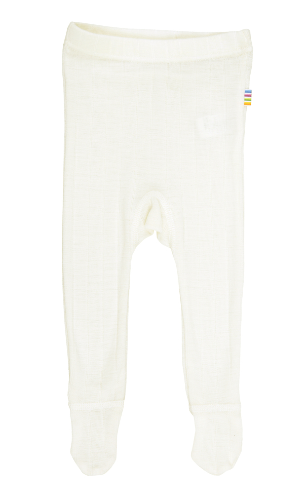 Leggings m/fot Ull/Silke - Natur