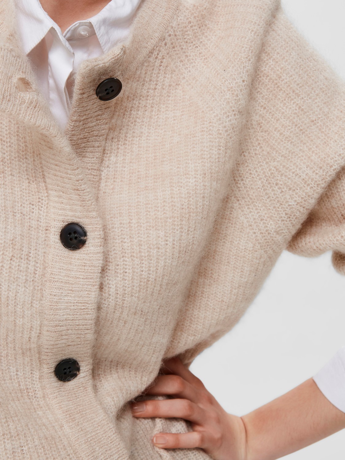 selected femme lulu knit short cardigan