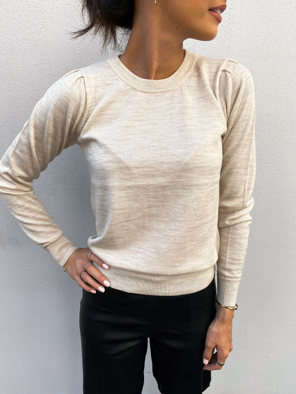 Lira Knit O-Neck - Birch - Image 1