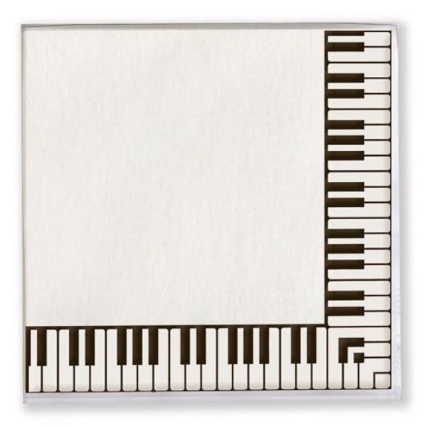 Servietter med keyboardmotiv 33x33cm
