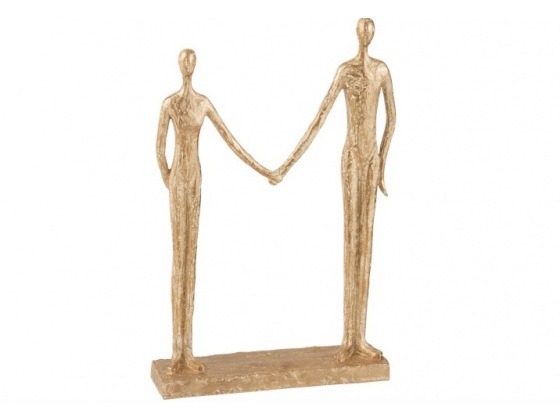 Skulptur "Couple hand in hand", gull