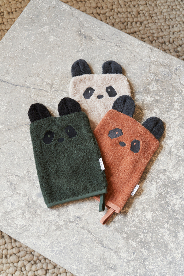 Sylvester Vaskekluter 3-pk - Panda Mix - Image 2