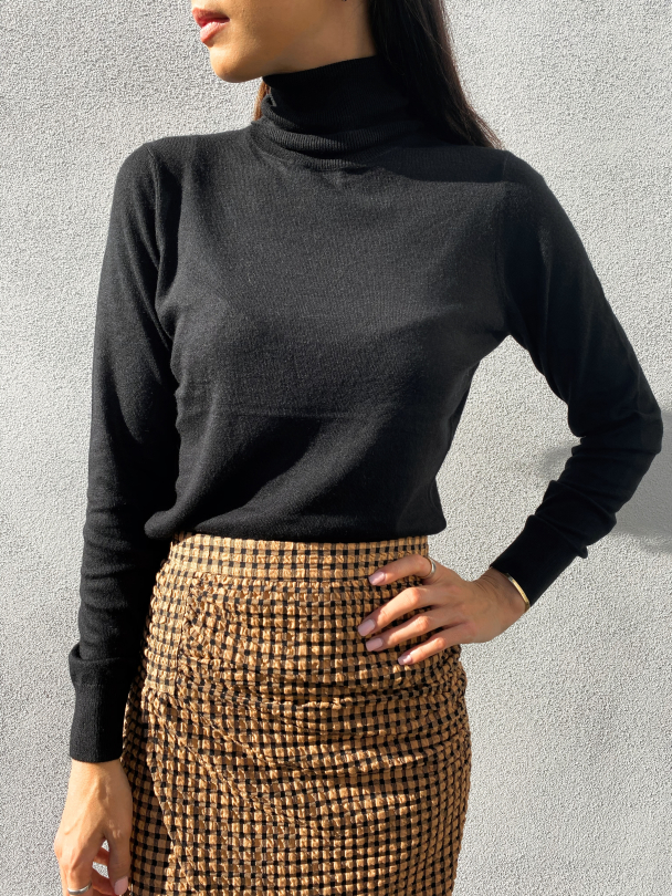 Felina Knit T-Neck - Black  - Image 1