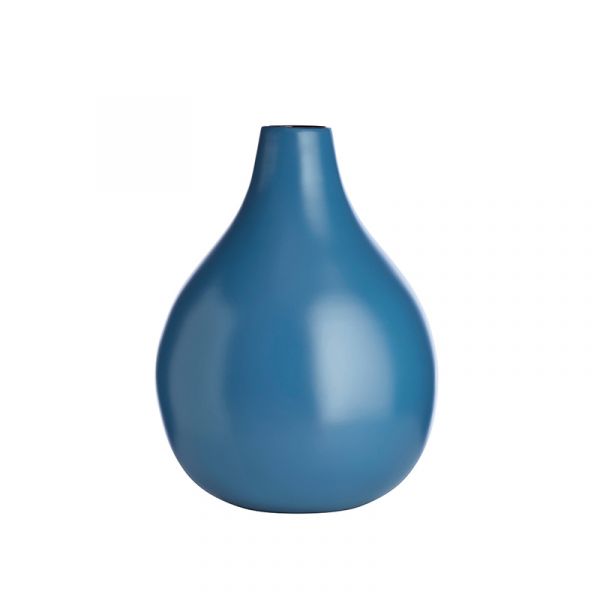 Pure Culture Vase - Bred Blå Matt