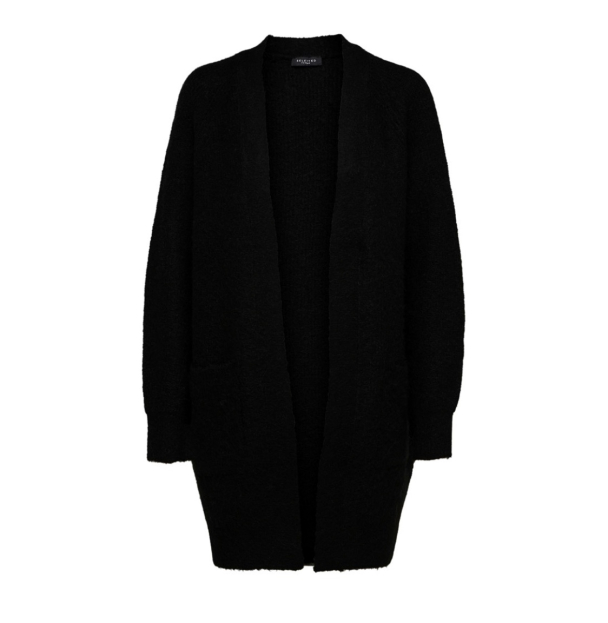 Lulu Knit Long Cardigan - Black 