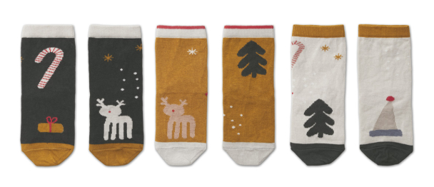 Silas Socks Holiday - Hunter Green Multi Mix