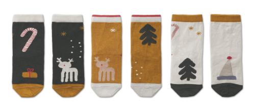 Liewood | Silas Socks Holiday - Hunter Green Multi Mix