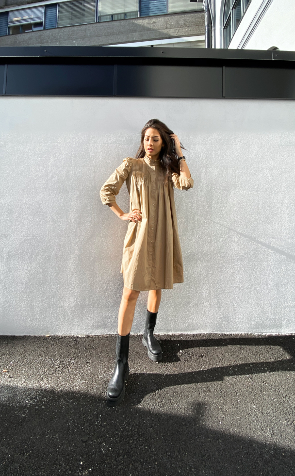 Robbia 3/4 Dress - Tannin - Image 2