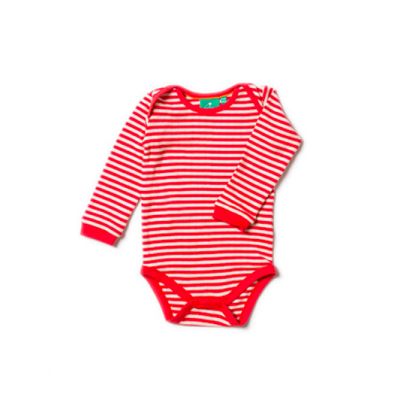 Body rød/hvite striper - Little Green Radicals - Fairtraide