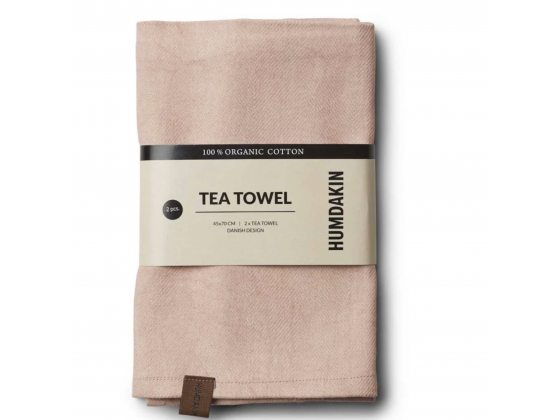 2PK Kjøkkenhåndkle (TeaTowel) i GOTS-sertifisert bomull - Clay