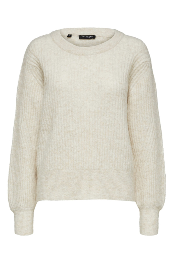 Sif New Rib Knit O-Neck - Melange - Image 2