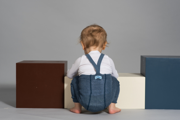 Footless Tights - Steel Blue Blend - Image 3