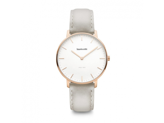Classico 36 Rose Gold White Leather Grey