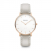Classico 36 Rose Gold White Leather Grey