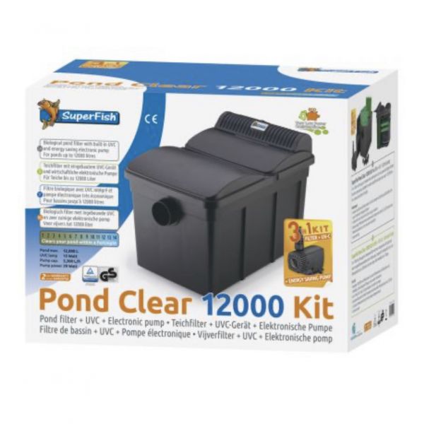 Pondclear 12000 filtersett med pumpe og 13w uvc