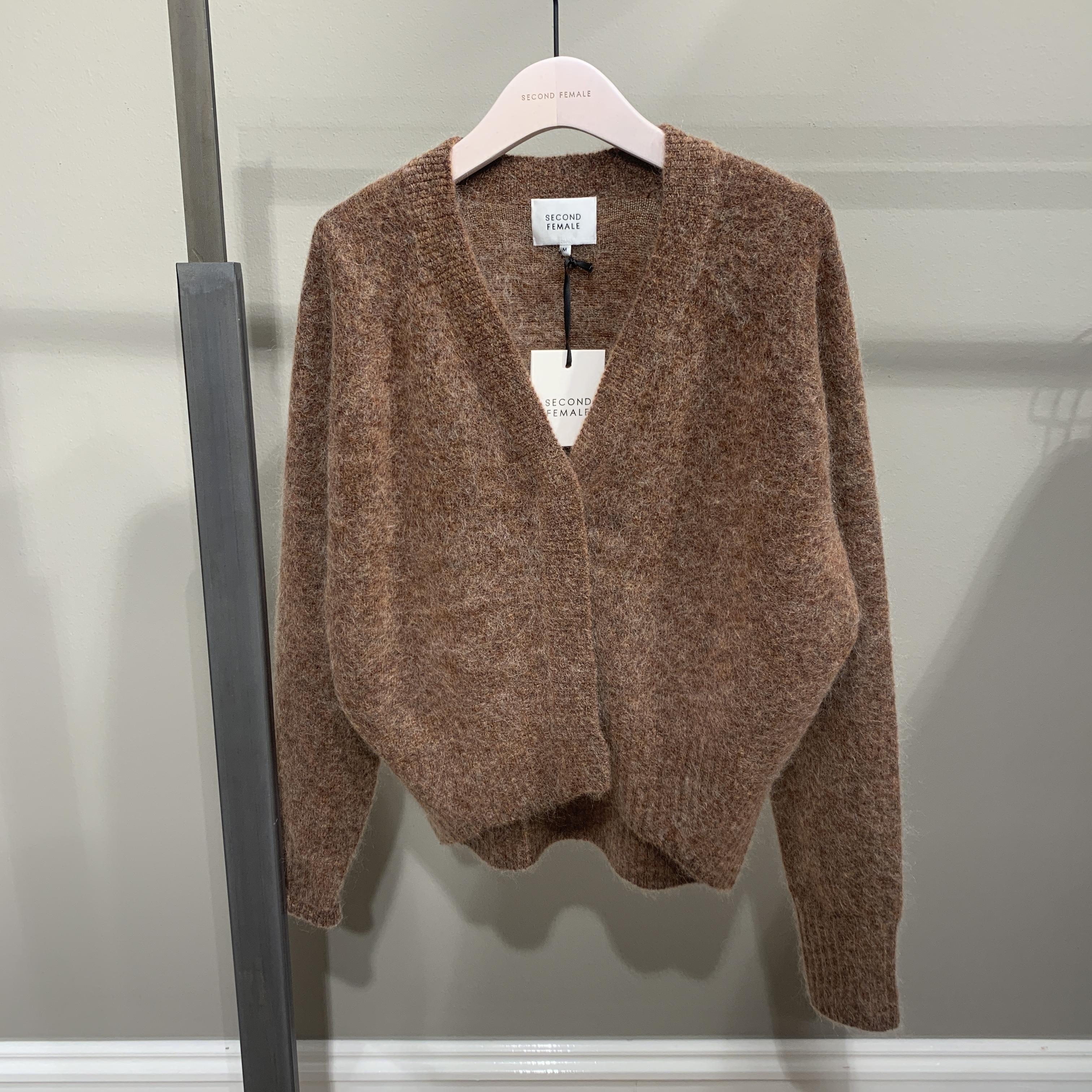 brook knit boxy cardigan second female