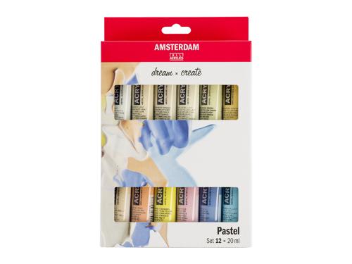 Amsterdam Standard 20ml – Sett 12 ass. Pastellfarger