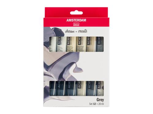 Amsterdam Standard 20ml – Sett 12 ass. Gråtoner