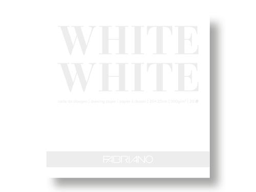 Fabriano White White – blokk 300g – 20×20 cm