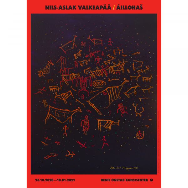 Nils-Aslak Valkeapää / Áillohaš,  Nama haga / Untitled, 1991. 70 x 50 cm